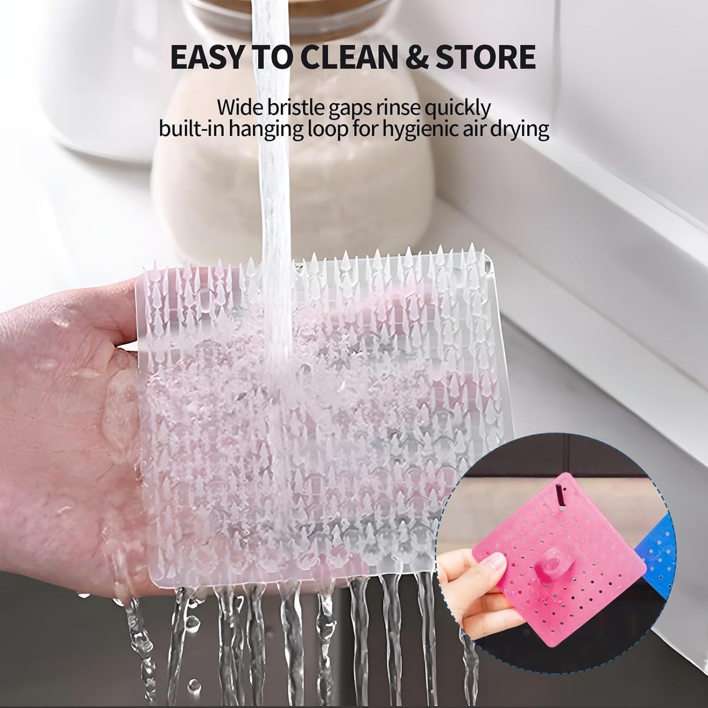 Vegetable Brush Scrubber for Food – 5-Pack Multi-Color Vegetable Brush with Soft & Hard Bristles, Silicone Handle Potato Scrubber, Ergonomic Cleaning Tools for Vegetables with Delicate or Tough Skin