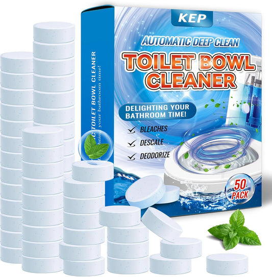 Automatic Toilet Bowl Cleaner Tablets-Fresh Scent,Long-Lasting Cleaning Effectively removes stains and limescale; Releases fresh fragrance for a pleasant bathroom experience，cleaning with flush Easy