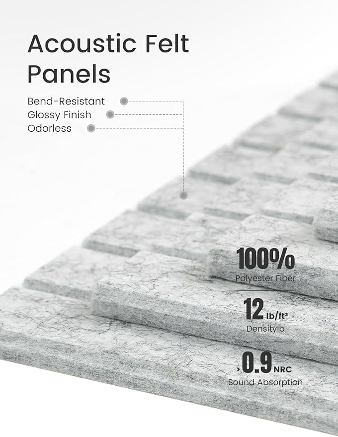 Large Felt Bulletin Board 36" x 24" Cork Board Alternative-6 Pack with 40 Safe Removable Adhesive Tabs, Cork Boards for Walls Cork Board for Home Office Classroom Pin Board (Marble Gray)