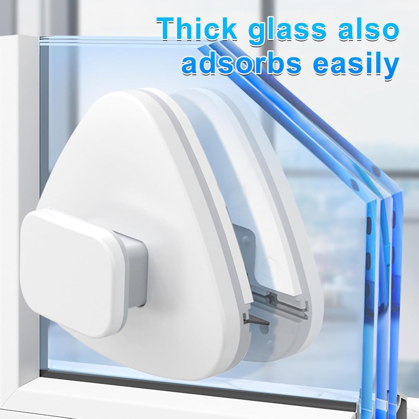 Double Sided Magnetic Window Cleaner, Outside Magnetic Window Cleaner, Double Sided Window Brush Glass Wiper Cleaning Tools, Outside Glass Wiper for Window Cleaning (18-30)