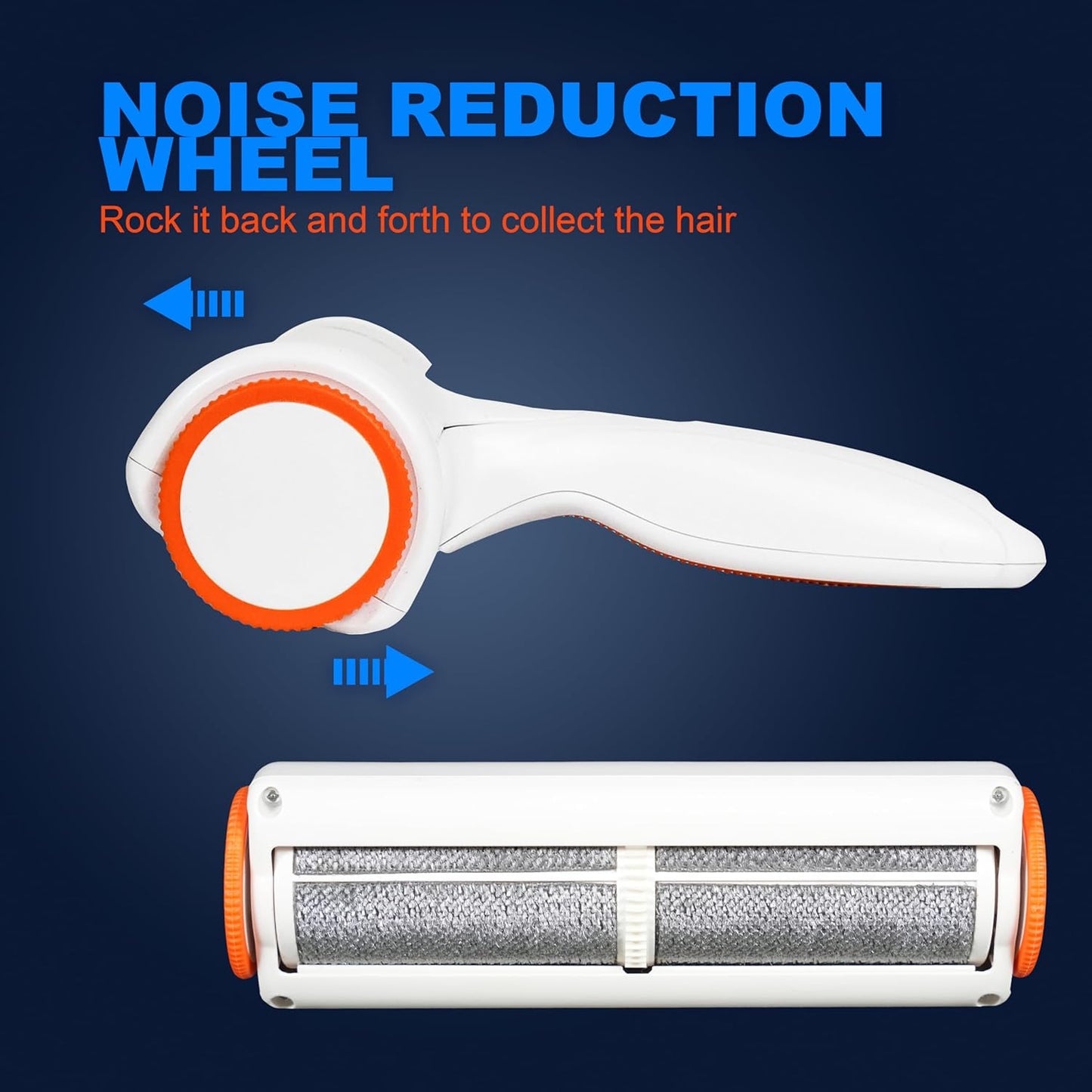 Roller Pet Hair Remover and Reusable Lint Roller - PAW TROVE Cat and Dog Hair Remover for Furniture, Couch, Carpet, Clothing and Bedding - Portable, Multi-Surface Fur Removal Tool.