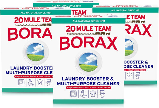 20 Mule Team All Natural Borax Detergent Booster & Multi-Purpose Household Cleaner, 65 Ounce, 4 Count