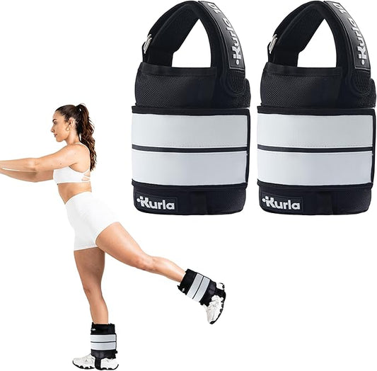 Ankle Weights 4–40 lbs with Dual Strap System (Heel & Wrap) – Single, Pair & Bundle Options with Resistance Bands & Handles – Strength Training, Pilates, Yoga, Glutes, Arms & Rehab