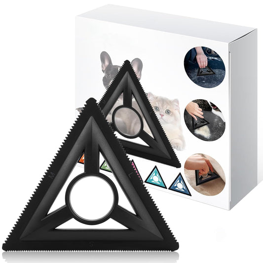 Portable deshedding dog brush Easy to clean,Reusable pet hair removal tool Very suitable for pet hair remover for laundry,3 different spacing sizes for various pet hair cleaning