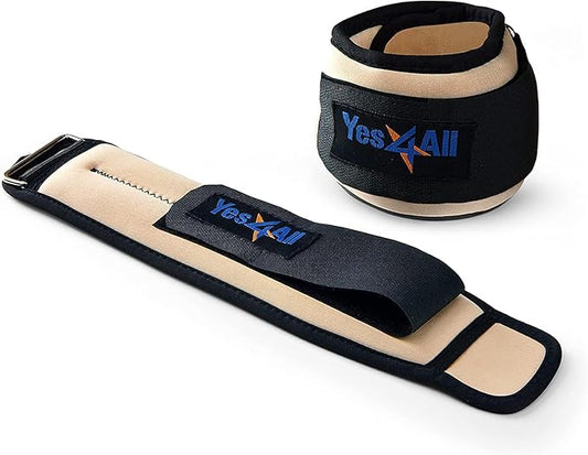 Yes4All Wrist & Ankle Weights Pair 1lb -10lbs, Adjustable Strap for Walking, Jogging, Pilates, Gym Fitness Workout for Women, Men