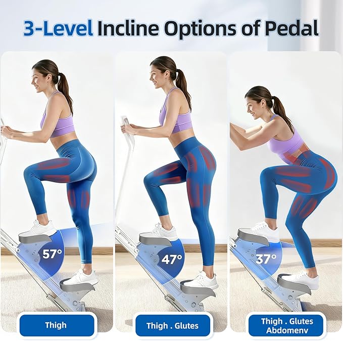 Stair Stepper with Adjustable Resistance,Upgraded Vertical Climber Machine for Home Cardio Workout,Compact Folding Stair Climber with Adjustable Handlebar & Pedals for Full Body Fitness