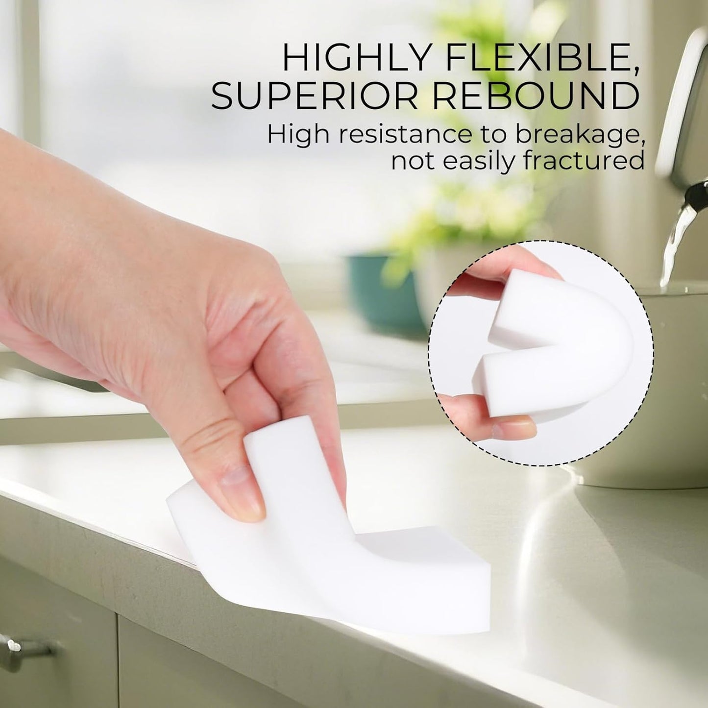 (100 Pack 3.9"x2.3"x0.8") Melamine Sponges Magic Cleaning Sponges in Bulk Eraser Sponges for Kitchen Bathroom Cleaning Supplies for Stains and Dirt