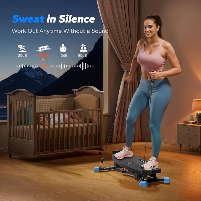 MERACH Balance Board with Resistance Bands, Portable Ski Balancing Machine Featuring LCD Monitor, 300 lbs Capacity Gibbon Balance Trainer for Full Body Workout