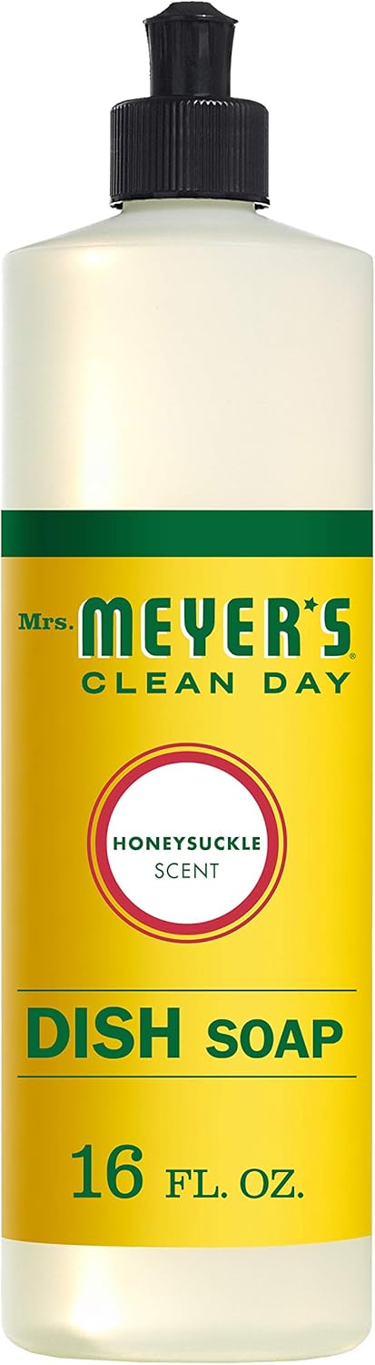 Mrs. Meyer's Clean Day Liquid Dish Soap Honeysuckle, 16 FL OZ (Pack of 1)