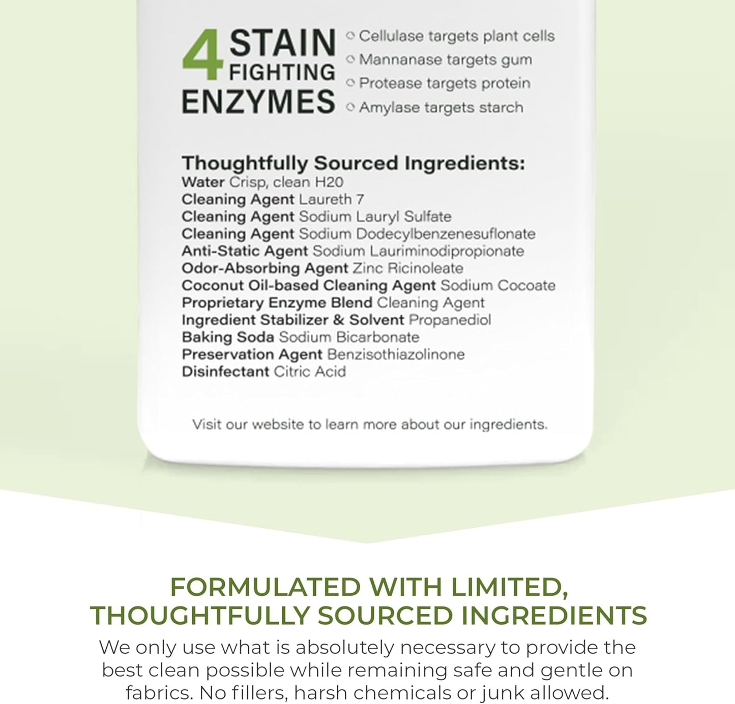 Athletic Sport Active wear Laundry Detergent | 4x Powerful Plant-Based Formula with Cleaning Enzymes for Sport Wash | Fragrance Free Natural Odor & Stain Remover