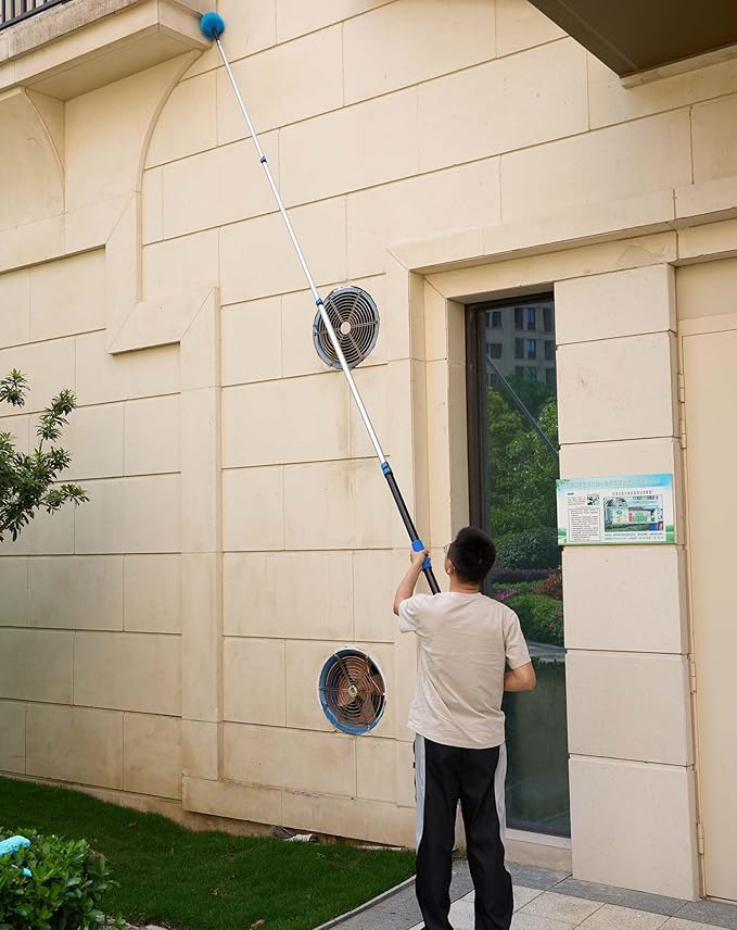 20 Foot High Reach 5-to-12 Foot Long Duster for High Ceilings Fan Cleaner with Sturdy Lightweight Extension Pole