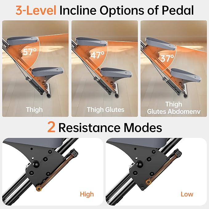 Stair Stepper Machine for Home with Device Holder & Silicone Floor Mat, Extra-Long Non-Slip Pedals Vertical Climber Exercise Machine