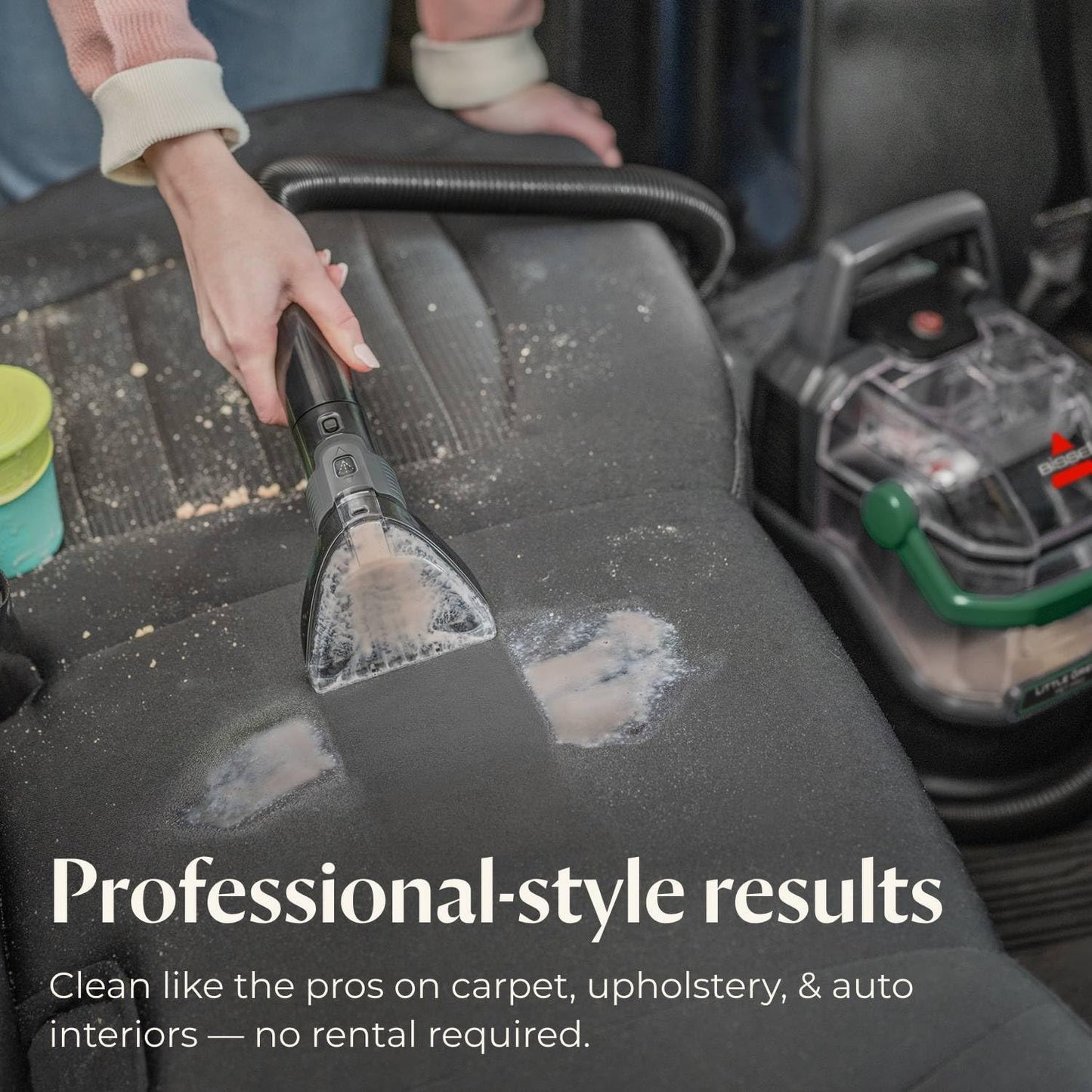 BISSELL Little Green Pet Pro Portable Carpet and Upholstery Deep Cleaner, Car/Auto Detailer with Self-Cleaning Tough Stain, Pet Hair Removal, Crevice Tool (3909)