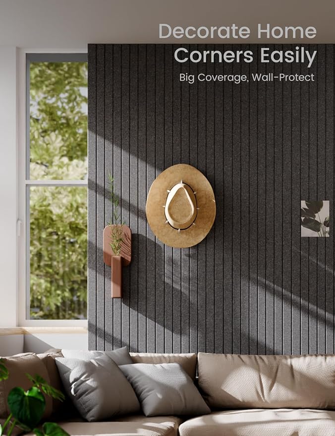 Large Felt Bulletin Board 36" x 24" Cork Board Alternative-6 Pack with 40 Safe Removable Adhesive Tabs, Cork Boards for Walls Cork Board for Home Office Classroom Pin Board (Charcoal Gray)