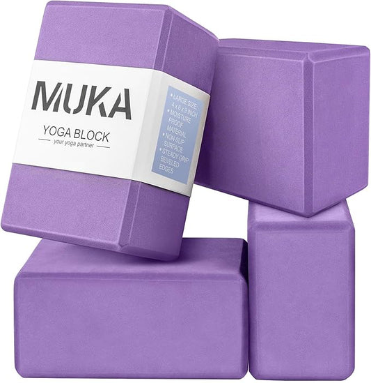 Muka Yoga Blocks 9 x 6 x 4 Inch, High Density EVA Foam Yoga Brick for Meditation, Pilates