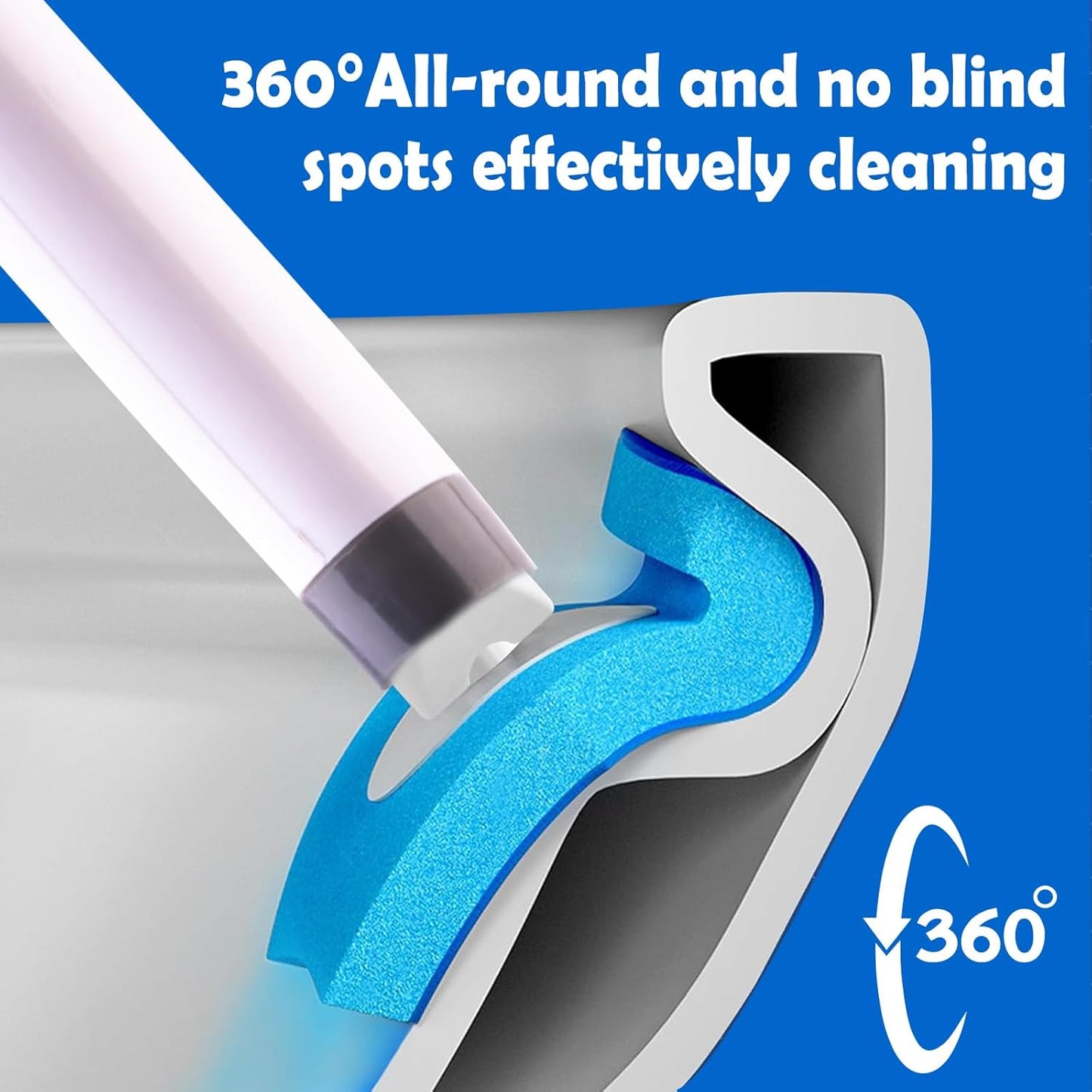 Disposable Toilet Brush and Cleaner Combo, Toilet Brush with Disposable Heads, Toilet Wand and Holder Set with 10 Refills and Storage Caddy for Toilet Bowl and Bathroom Floor Cleaning