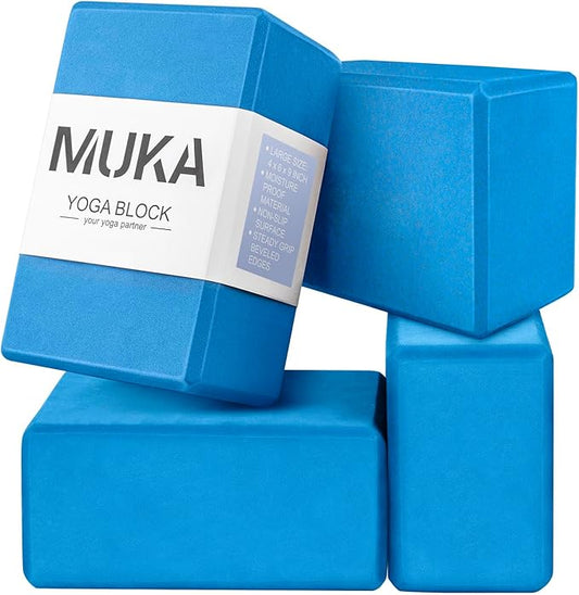 Muka Yoga Blocks 9 x 6 x 4 Inch, High Density EVA Foam Yoga Brick for Meditation, Pilates