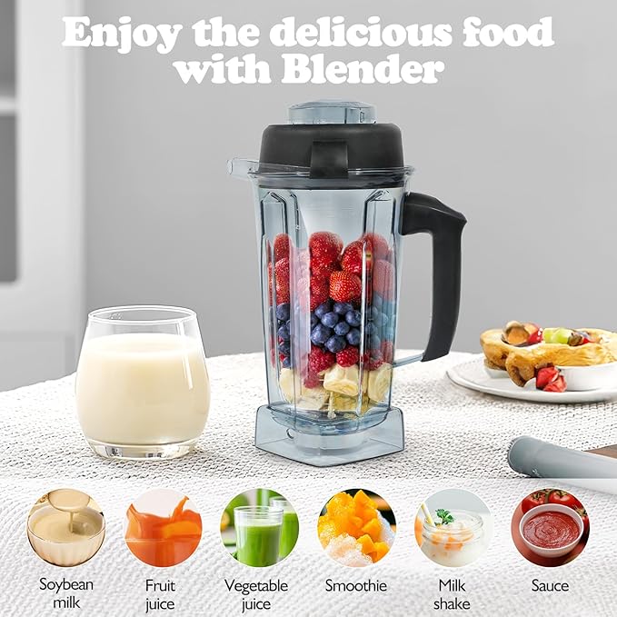For Vitamix Blender Pitcher 64oz for Vitamix Replacement Pitcher 5200 6300 5000 VM0101 VM0102 VM0103 VM0197 6000 Classic/Explorian/Commercial Blender Cup