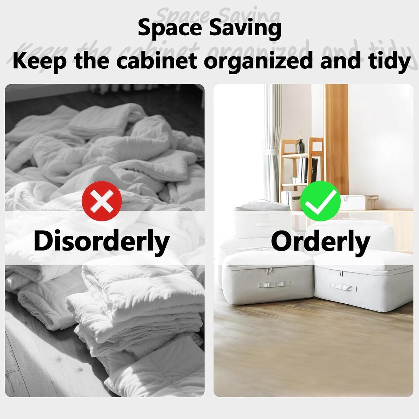 UnderbedStorage Bag, Bedding and Quilt Storage Bag, Essential Items for Clothing Organizers during Mobile Travel, Cationic Oxford Fabric, Space Saving, Durable Waterproof Design (Lime, XL)