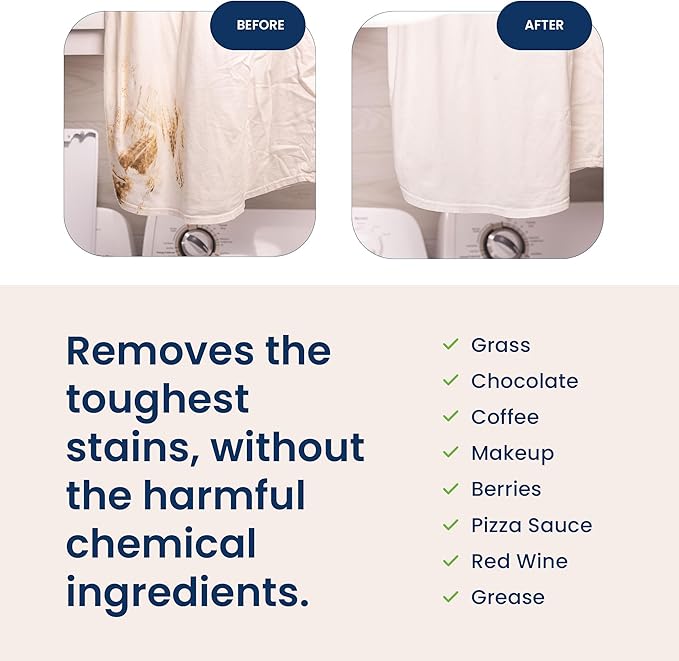 Truly Free Natural Laundry Detergent for Sensitive Skin | Eco Friendly, Plant Based, Baby Clothes Safe | Clean & Easy Powder to Liquid, 6 Pack Refill Detergent, NO Jug | Signature Scent, 300 Loads