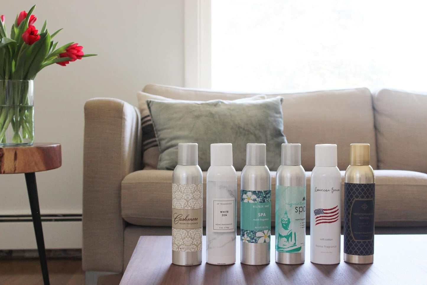 Room Fragrance Cashmere FreshRevive; Powerful Air Freshener Spray - Eliminate Odors, Refresh Rooms; Treat Pet Smells and shoe Odors; Aromatique Spring Scent; Long-Lasting Formula