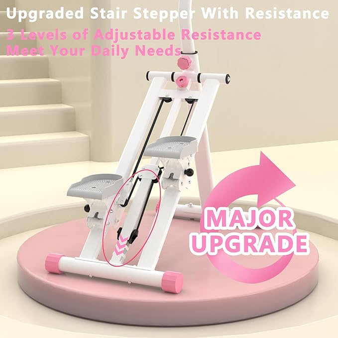 Stair Stepper for Home-Upgrade Vertical Climber Workout Machine for Full-Body Exercise Climber Fitness Equipment with Stable Frame Adjustable Handlebar