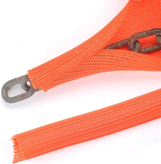 10 Ft High Visibility Chain Cover Kit High Visibility Yellow Cover Safety Barrier Cover for Both Indoor and Outdoor Environment (Orange)