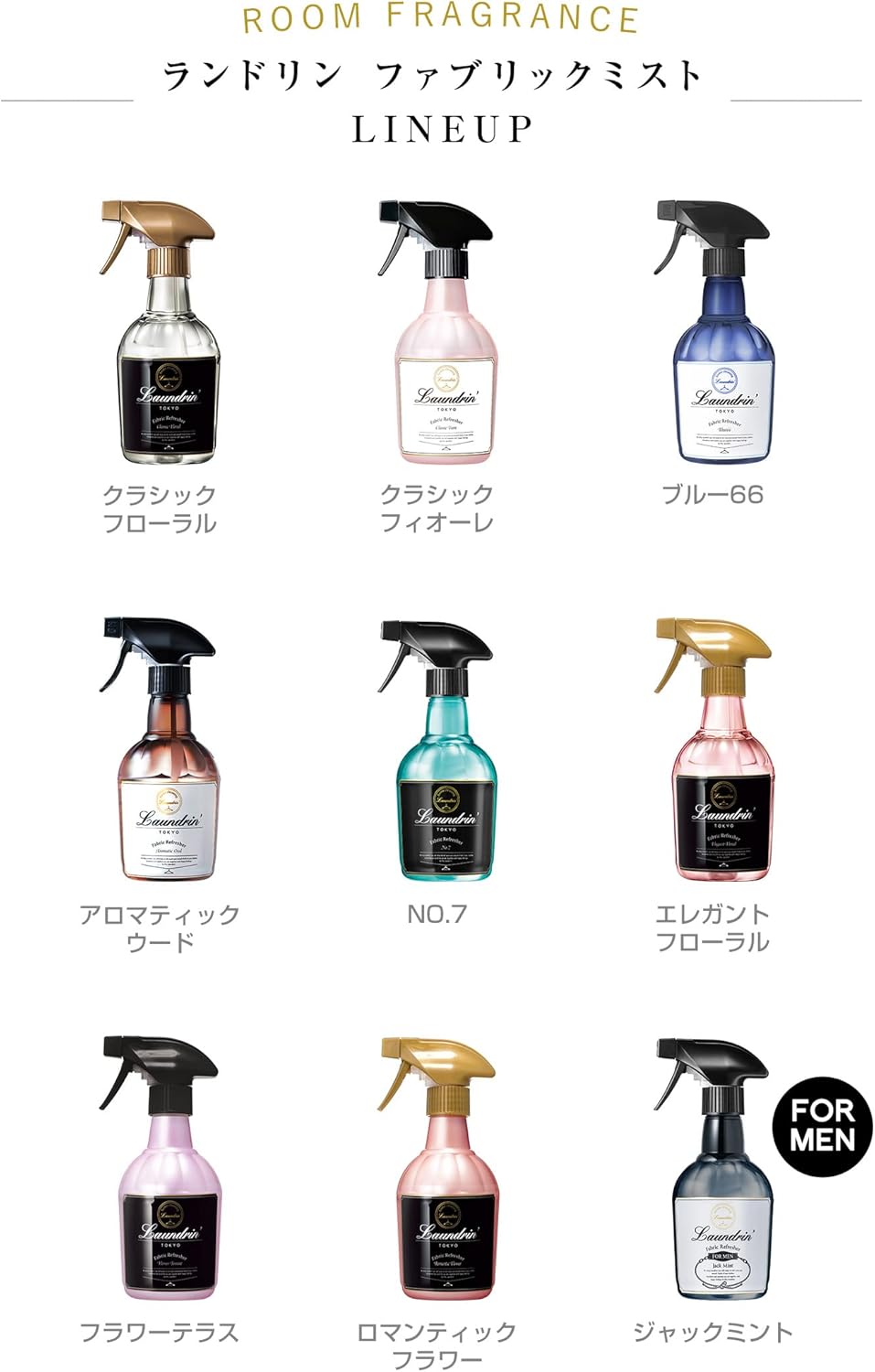 Laundrin Fabric Refresher Spray, Pet Odor Eliminator for Home, Room Essentials Fabric Spray, Odor & Bacteria Removal for Mattress, Curtain, Sofa, Carpet, Furniture, and Bedding - 300ml, No. 7