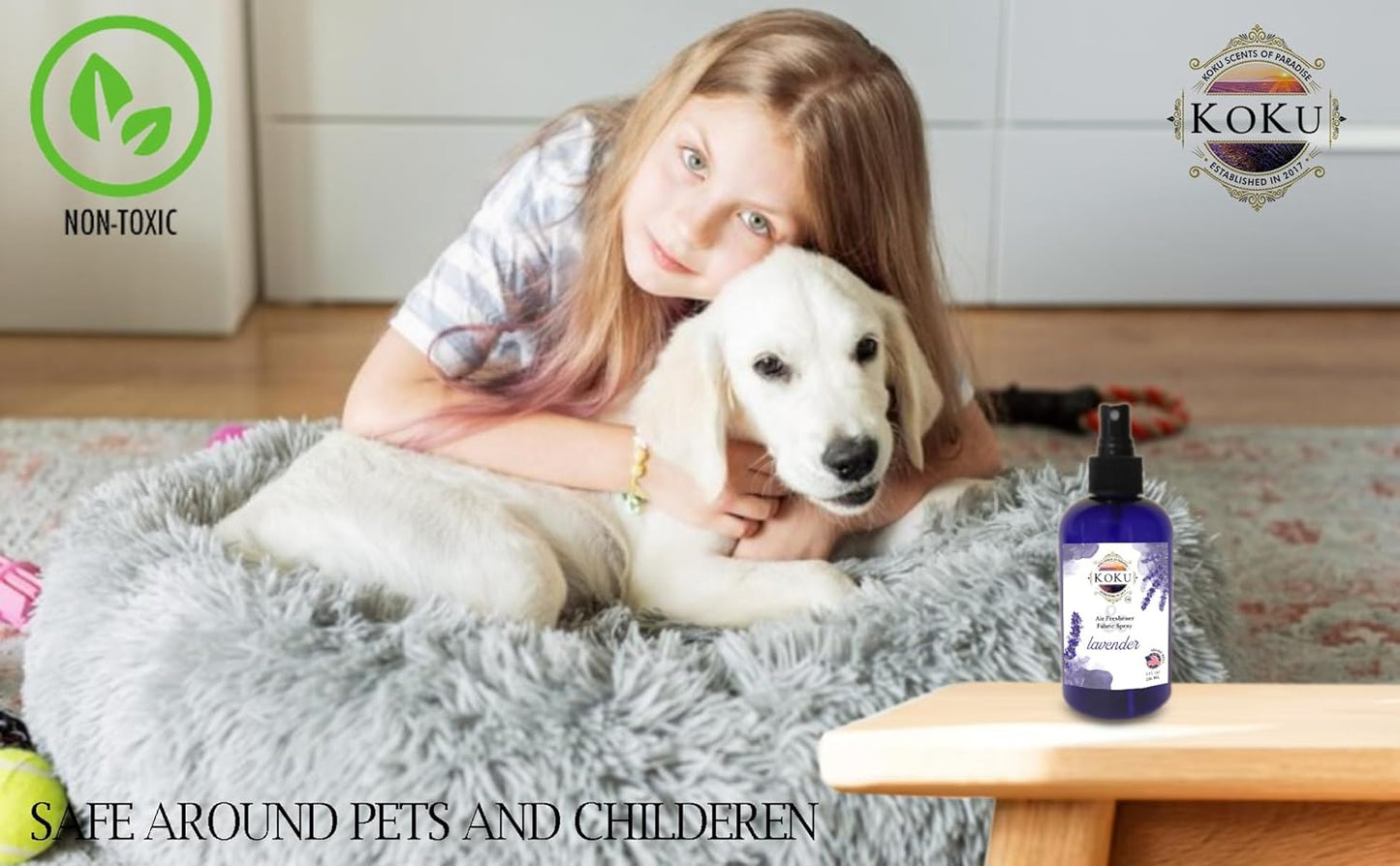 Lavender Air Freshener - Room Spray - Odor Eliminator - Deodorizer - Car Air Freshener - Home Spray - Linen Spray - Fabric Refresher - Non-Toxic - Alcohol Free – Made in USA (8 Oz)