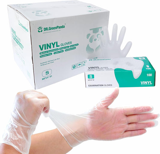 Clear Vinyl Food Safe Disposable Gloves Latex Free Powder Free for Food Prep Handling Cooking Cleaning