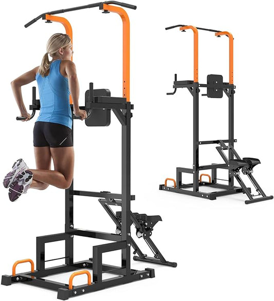 leikefitness Multifunction Power Tower Exercise Equipment,Pull Up Dip Station,Height Adjustable for Home Gym Strength Training Fitness Equipment,Dip Stands,Pull Up Bars,Push Up Bars,VKR