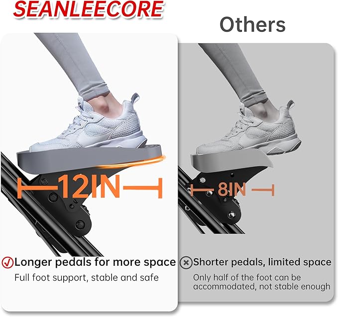 Stair Stepper Machine for Home with Device Holder & Silicone Floor Mat, Extra-Long Non-Slip Pedals Vertical Climber Exercise Machine