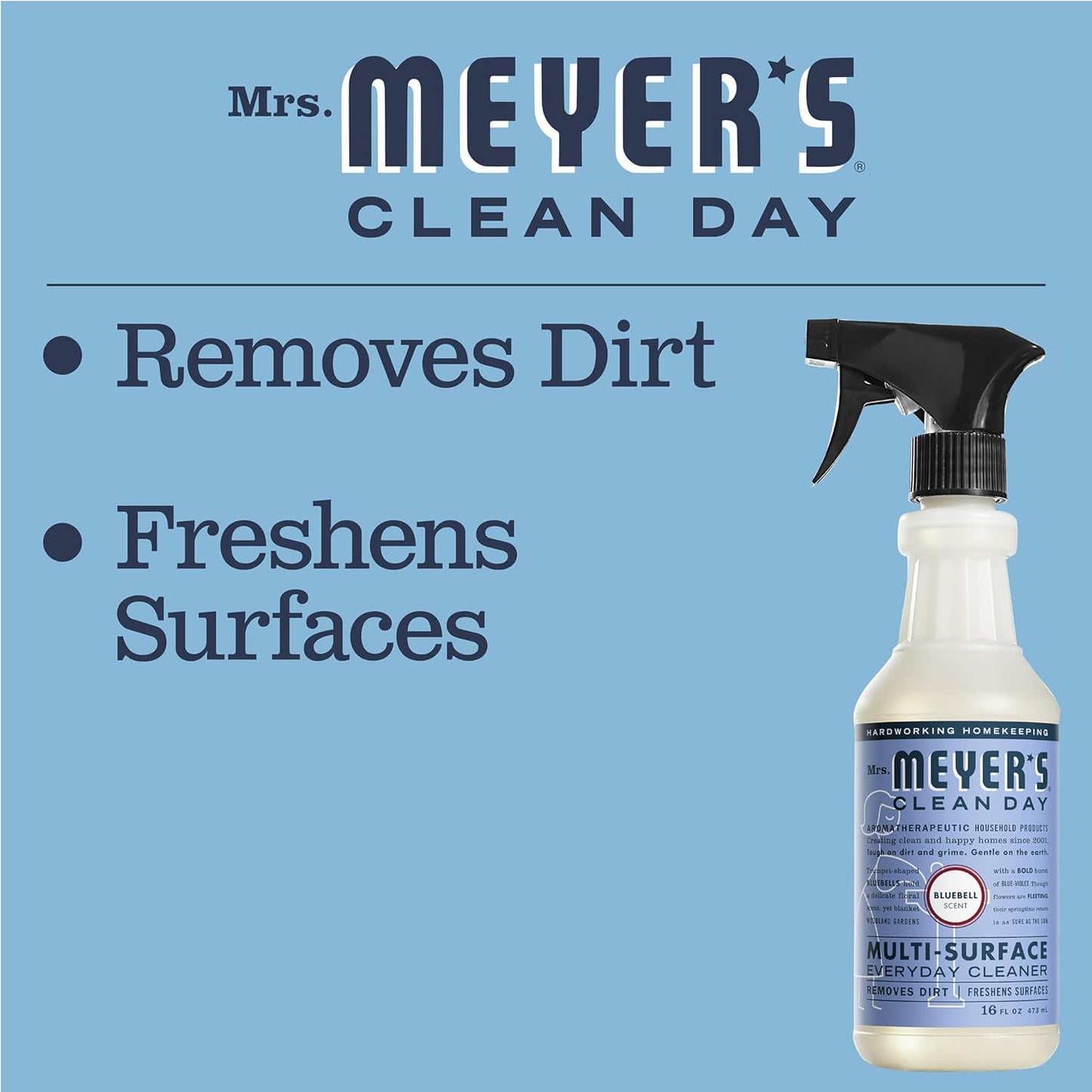 MRS. MEYER'S CLEAN DAY All-Purpose Cleaner Spray, Bluebell, 16 fl. oz