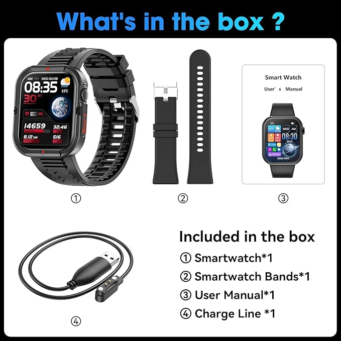 Smart Watches for Women with Android Samsung iPhone Compatible[Calls/Answer] 1.85" Smartwatch with Sleep/Heart Rate Monitor,100+ Sports Fitness Tracker,Pedometer for Steps Miles (Black-red)