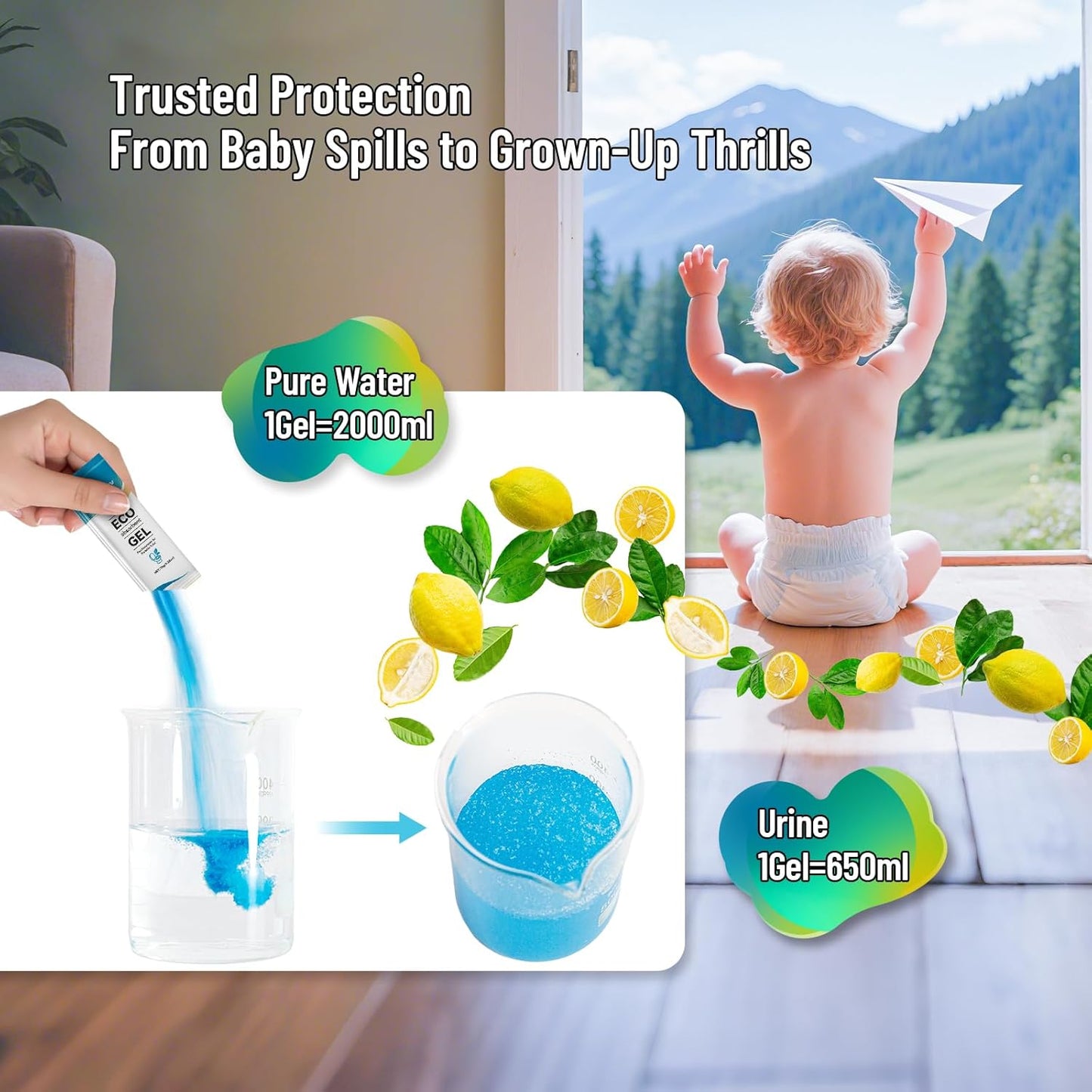 25 Portable Toilet Bags with 25 Poo Gels, 8 Gallon Leak-Proof Camping Toilet Waste Bags – Absorbent Gel Value Pack for Portable Potty, RV, Hiking, Travel, Outdoor Use