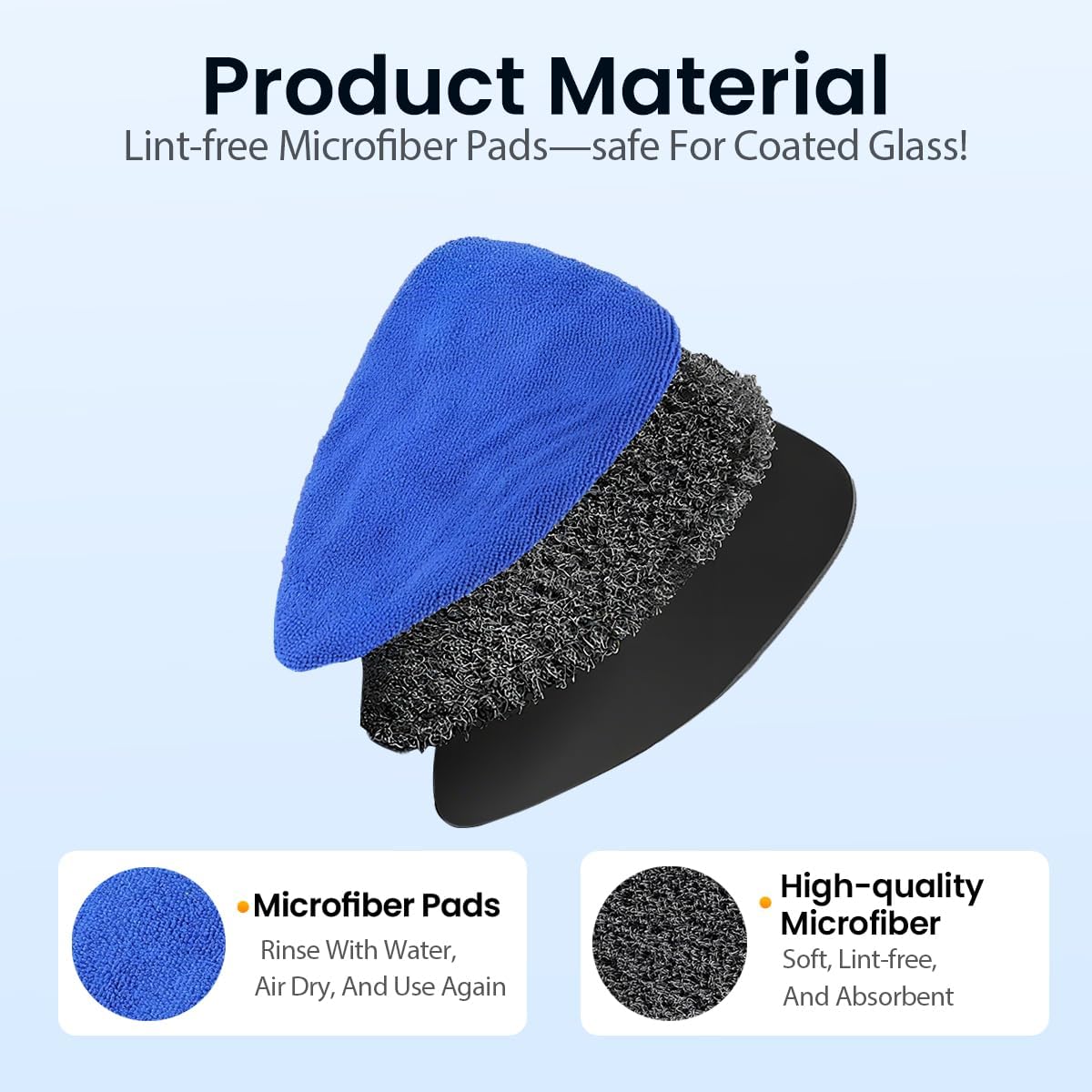 Windshield Window Cleaner Tool, Longer Extendable Glass Cleaning Tool with Microfiber Pads and Spray Bottles,Glass Wiper Kit for Car Windshield & Home Windows (Grey Set)