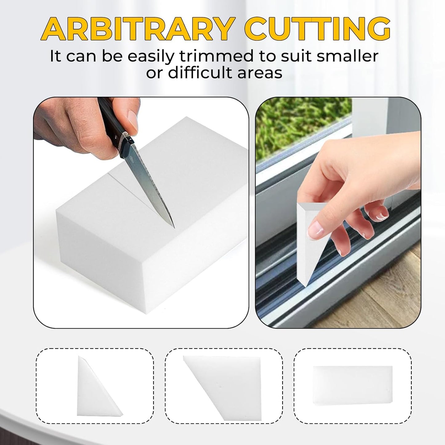 (50 Pack 3.1"x1.9"x1.1") Melamine Sponges Magic Cleaning Sponges in Bulk Eraser Sponges for Kitchen Bathroom Cleaning Supplies for Stains and Dirt