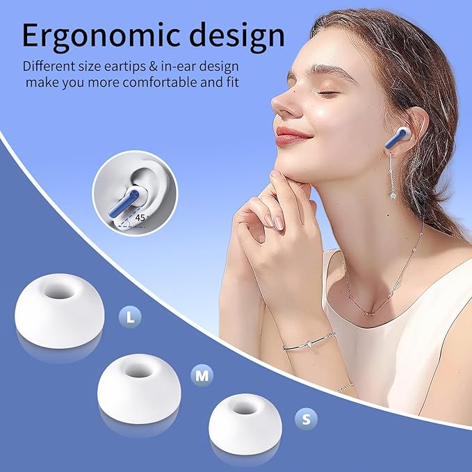 Wireless Earbuds, Bluetooth 5.3 Headphones LED Power Display, 2025 New Wireless Earphones, 4 ENC Noise Cancelling Mic, HiFi Stereo, 48H Playtime Mini Case IP7 Waterproof for iOS Android