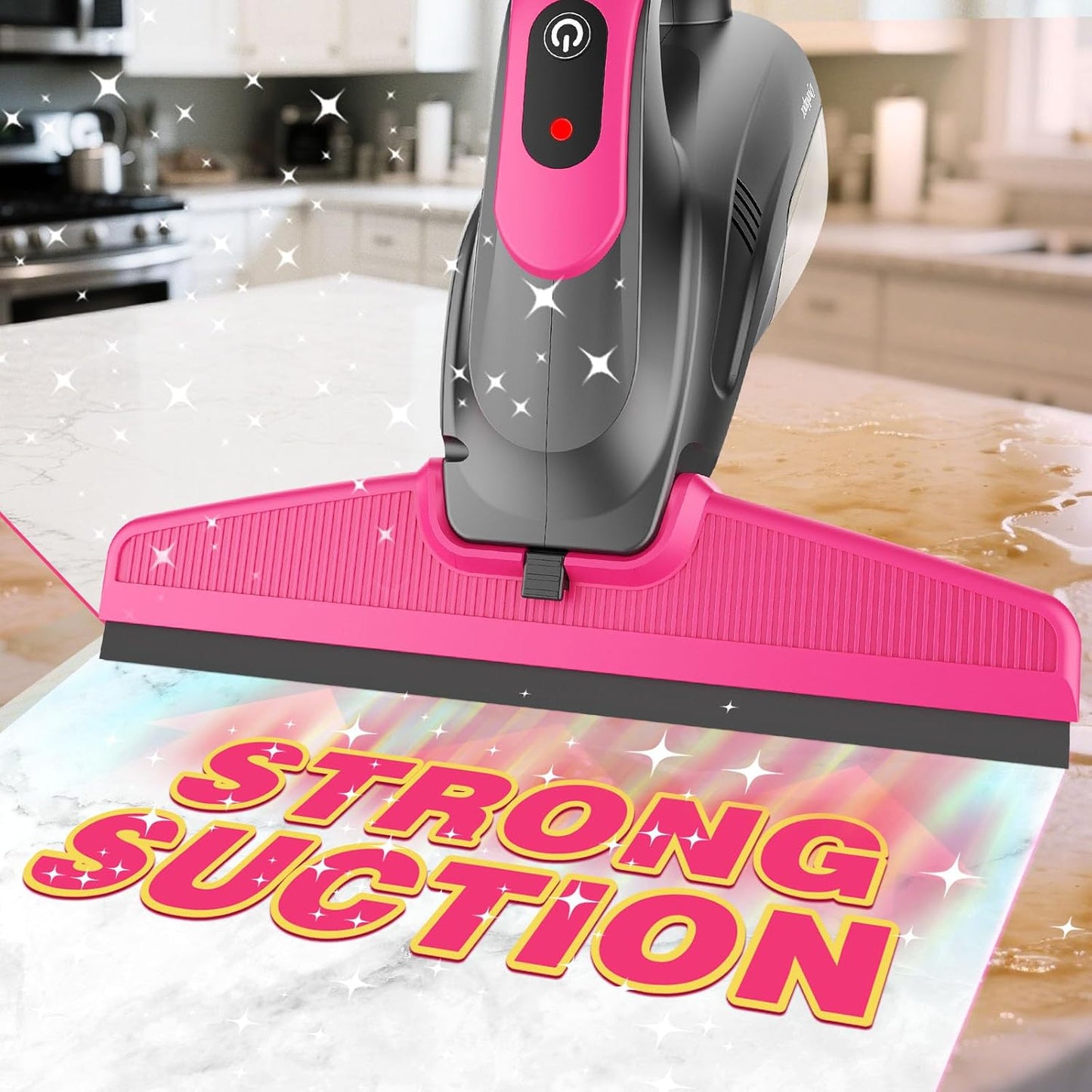 Streak-Free, Powerful and Cordless Window Vacuum Squeegee, Strong Suction and Lightweight Window Cleaner Gift with Microfiber Cloth Deep Cleans Window, Shower Glass, Mirror and Car Windshield
