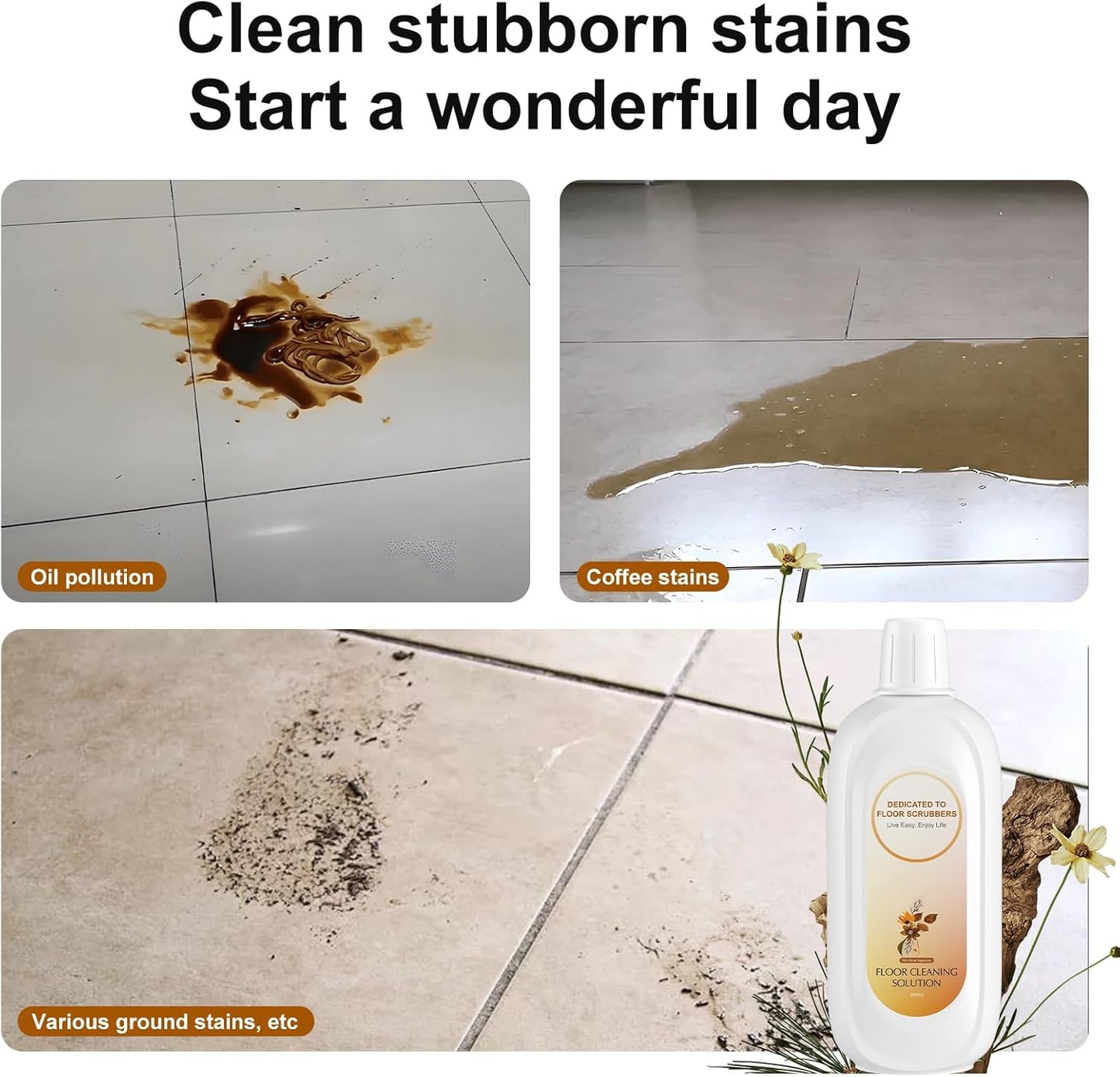 Floor Cleaning Solution Compatible With Tineco , Deep Cleans for Multiple Hard Floors, Suitable With All Robot Vacuums with Mopping and Cordless Wet/Dry Vacuum Mop Cleaner (Floral Fragrance 2 Bottle)