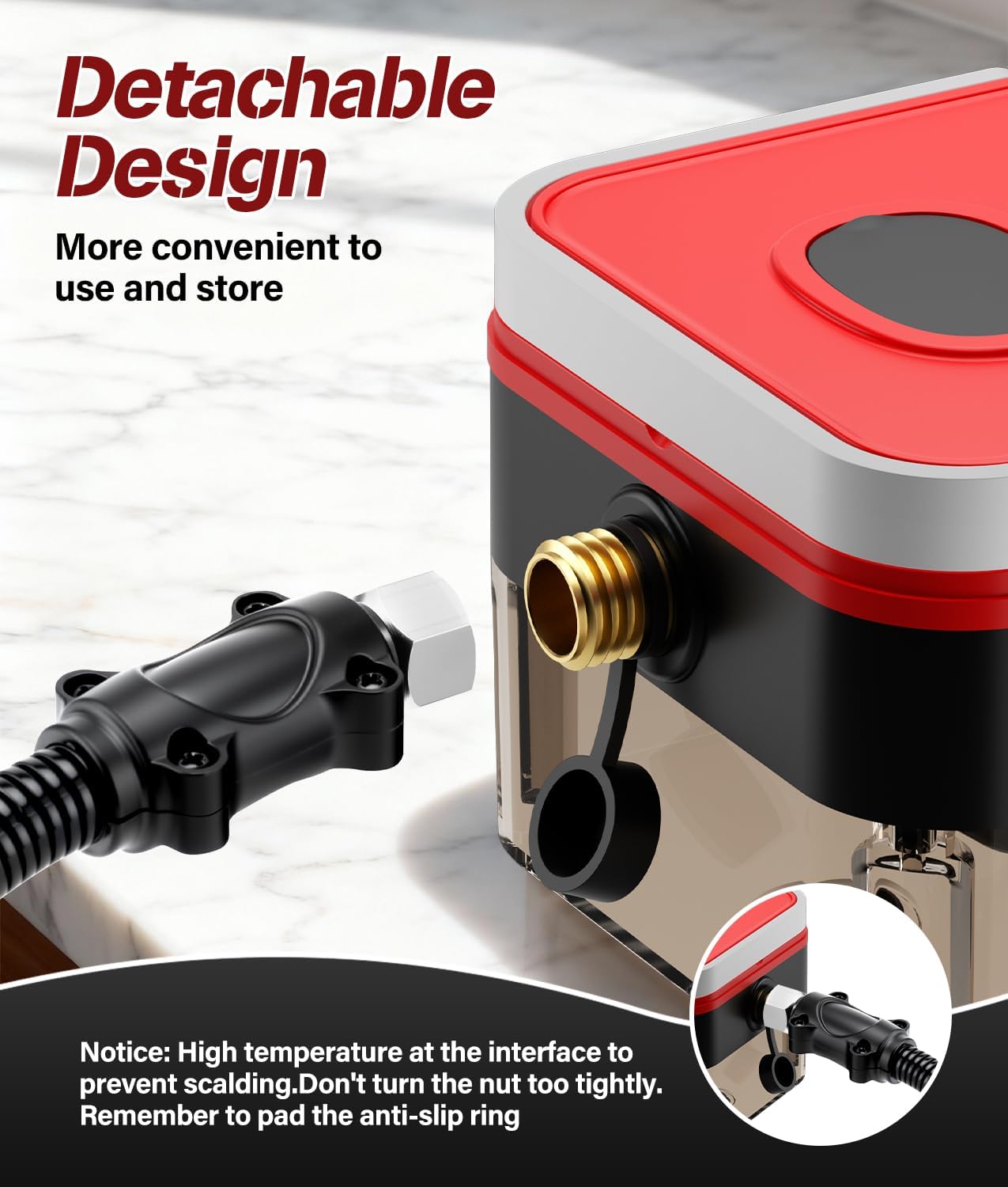 HK Steam Cleaner,10s Heat-Up,1.2L Tank, 6-Level Adjustable Handle,1500W Steamer for Cleaning, Portable Steamer for Cleaning with 20PCS Accessories, Steam Cleaner for Home,Car,Dirt,Grease,Grout,Tile