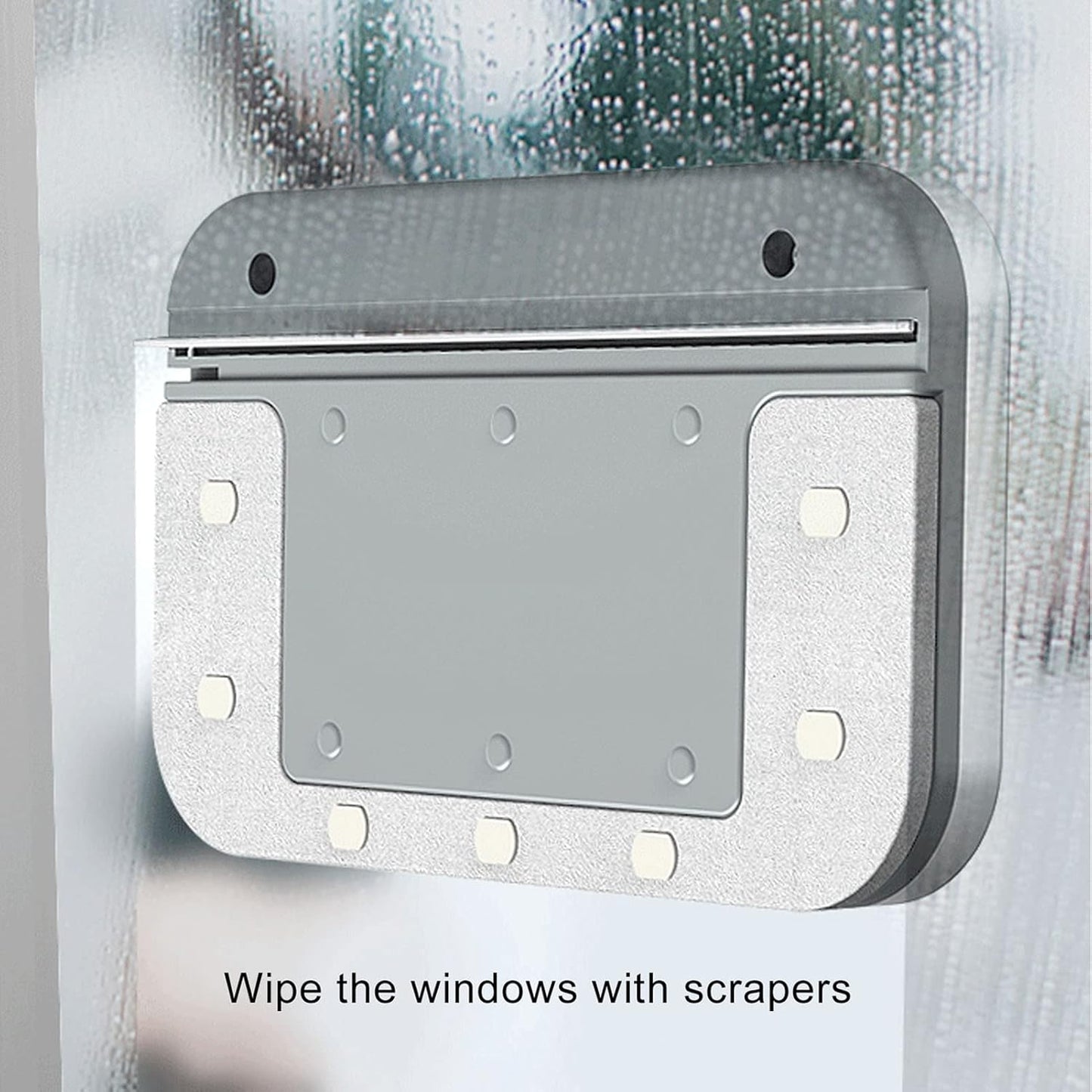 Ejoyous Cleaner Tool, Magnetic Window Cleaner, Large Handle Double Sided High Safety Sturdy Plastic Window Cleaning Tool for 3 to 10mm Glasses