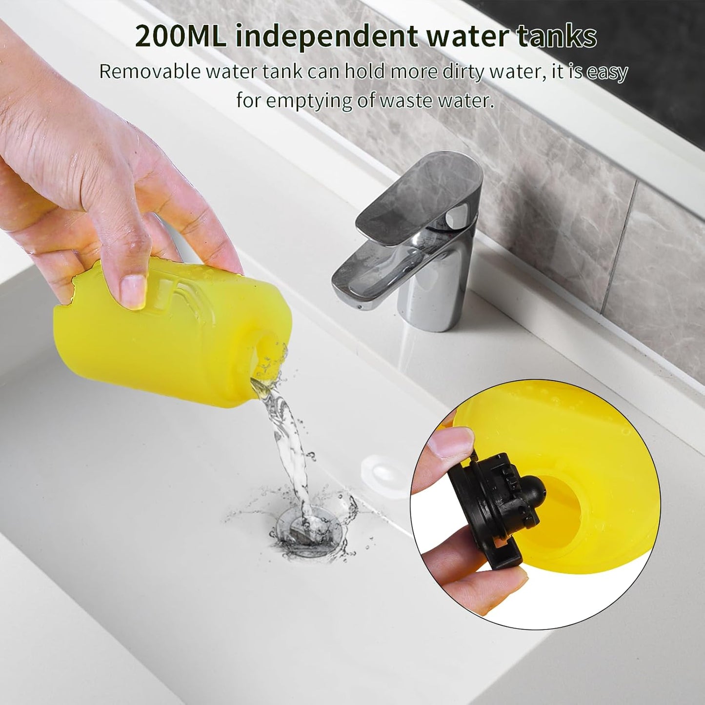 Kiato Window Vacuum Squeegee Cordless, 11" Rechargeable Window Vac Cleaner with Spray Bottle, Electric Squeegee for Windows, Tiles, Mirrors, 200ml Water Tank, WC04