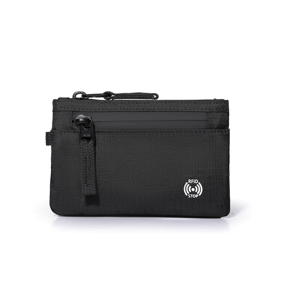 Compact Zip Around RFID Blocking Wallet