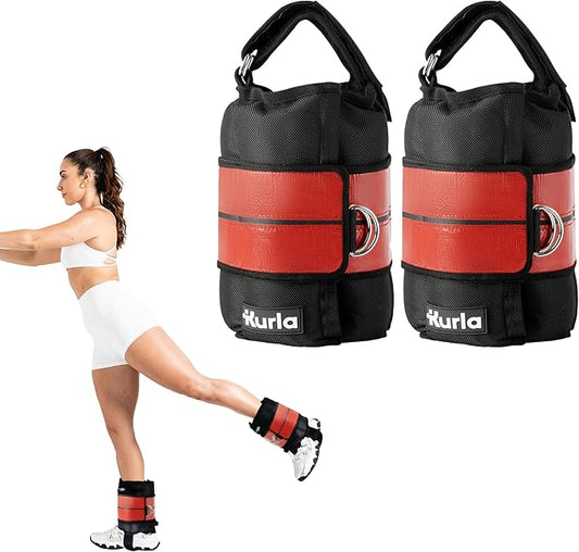 Ankle Weights 4–40 lbs with Dual Strap System (Heel & Wrap) – Single, Pair & Bundle Options with Resistance Bands & Handles – Strength Training, Pilates, Yoga, Glutes, Arms & Rehab