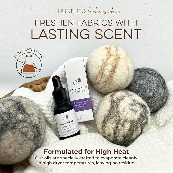 Laundry Essential Oils for Dryer Balls 15ml Lavender Rain - Blend of Laundry Fragrance Oil and Essential Oils Wool Balls, Compact & Multi-Use Essentials Oil for Diffusers and Candle Making Scents