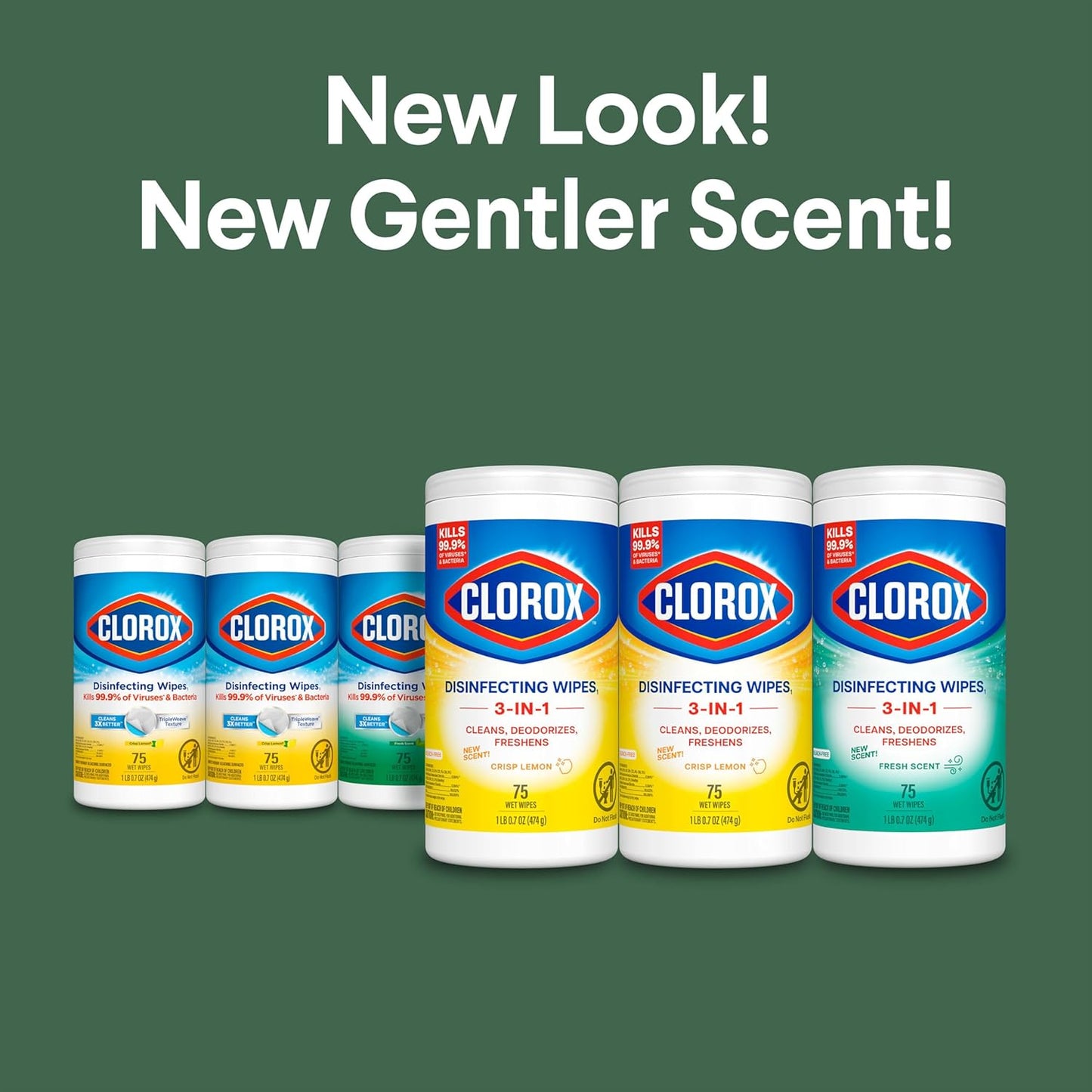 Clorox Disinfecting Wipes Value Pack, Household Essentials, 75 Count, Pack of 3 (Package May Vary)