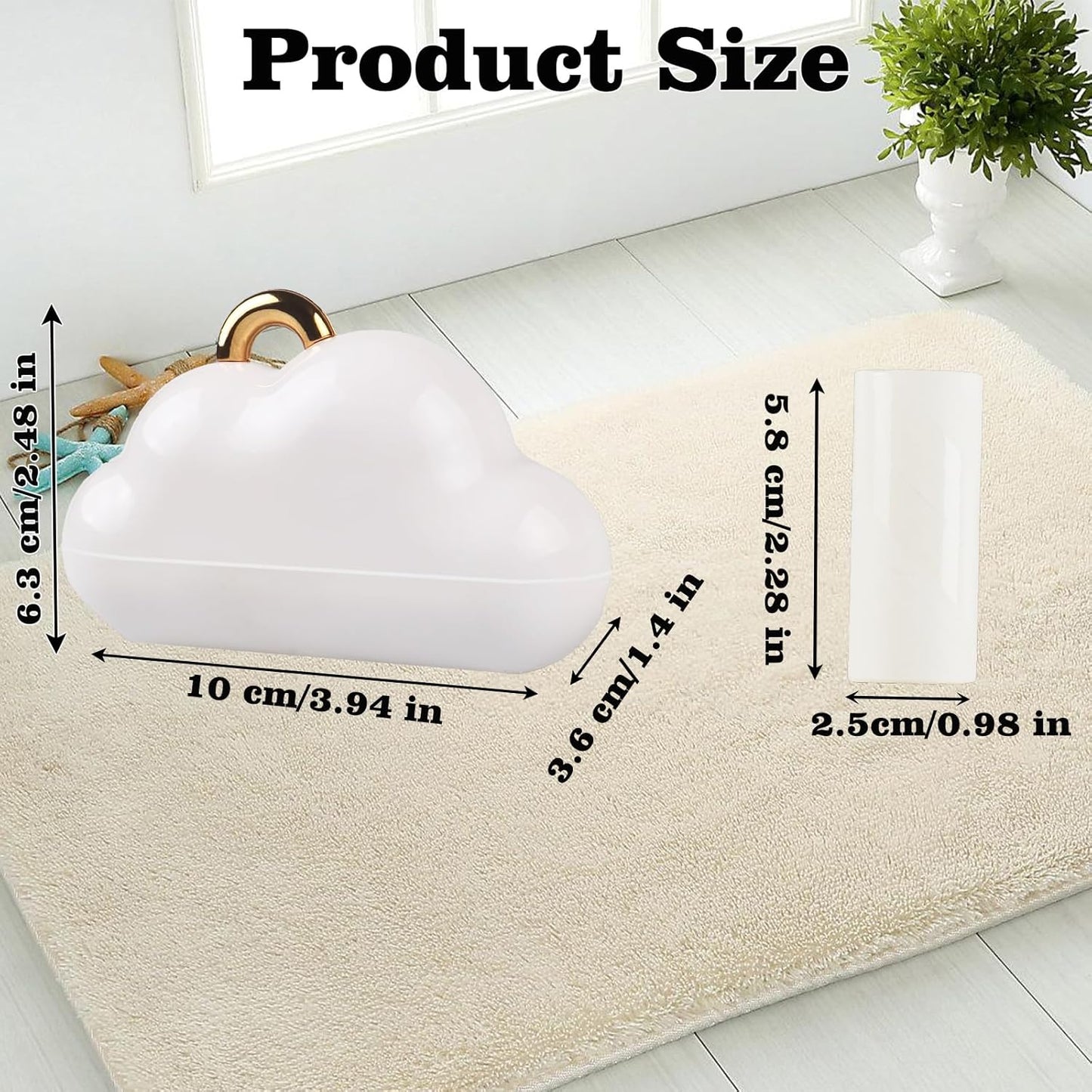 Mini Travel Lint Roller, Reusable Pet Hair Remover for Clothes with 150 Refillable Sheets (White)