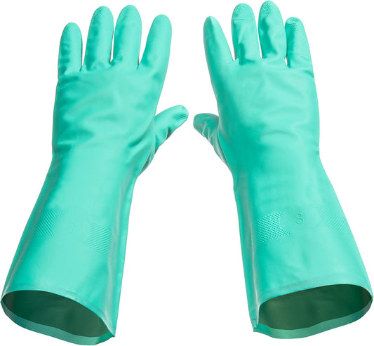 Tusko Products Best Nitrile Rubber Cleaning, Household, Dishwashing Gloves, Latex Free, Vinyl Free, Reusable not Disposable, Extra Large XL (1 Pair)