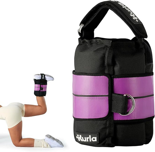 Ankle Weights 4–40 lbs with Dual Strap System (Heel & Wrap) – Single, Pair & Bundle Options with Resistance Bands & Handles – Strength Training, Pilates, Yoga, Glutes, Arms & Rehab